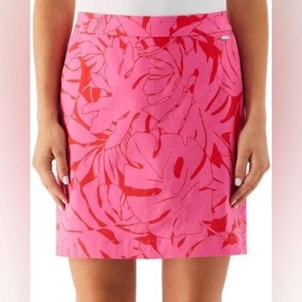 Rafaela Pink Tropical Patterned Skort